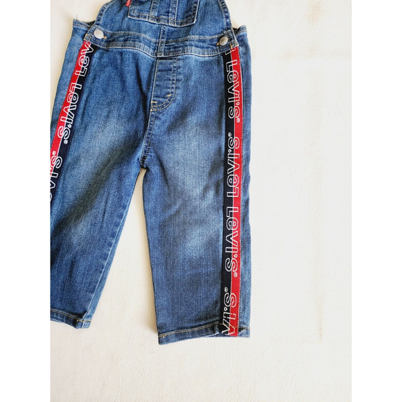 LEVI'S KIDS DENIM OVERALLS SPELLED OUT SIZE 2T - Picture 2 of 7